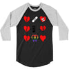 ls lesbian full heart 3/4 Sleeve Shirt