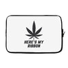 Support Melanoma Cancer Awareness With A Black Cannabis Leaf Laptop sleeve
