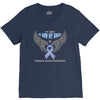 my hero is now my angel stomach cancer awareness V-Neck Tee