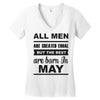 all men are created equal may Women's V-Neck T-Shirt