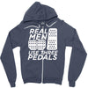 real men use 3 pedals Zipper Hoodie