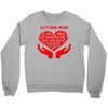 autism mom my heart Crewneck Sweatshirt