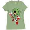 zombie sonic Ladies Fitted T-Shirt