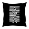banksy prisoner barcode Throw Pillow