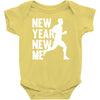 new year, new me running fitness Baby Bodysuit