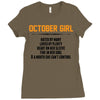 October Girl Hated By Many Ladies Fitted T-Shirt