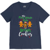 my first grade kids are smart cookies V-Neck Tee