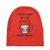 RIGHT MEOW BEER CAT Baby Beanies