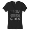 i may be slow but i run Women's V-Neck T-Shirt