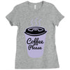 cool coffee please t shirt Ladies Fitted T-Shirt