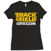 track and field oregon Ladies Fitted T-Shirt