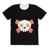 Bacon Egg Skull All Over Women's T-shirt