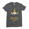birthday unicorn girl Ladies Fitted T-Shirt