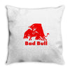 bad bull Throw Pillow