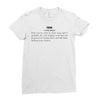 definition of fuck Ladies Fitted T-Shirt
