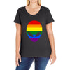 alien lgbt Ladies Curvy T-Shirt