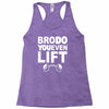 bro do you even lift baseball raglan Racerback Tank