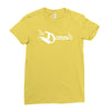 the damned band logo screen printed retro Ladies Fitted T-Shirt