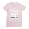 vintage made in 1957 perfectly aged a living legend Ladies Fitted T-Shirt