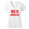 funny rude sex is not the answer, ideal birthday gift or present Women's V-Neck T-Shirt
