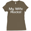 my wife rocks Ladies Fitted T-Shirt
