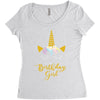 birthday unicorn girl. Women's Triblend Scoop T-shirt