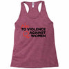 no violence against women's Racerback Tank