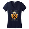 halloween pug Women's V-Neck T-Shirt