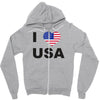 i love usa Zipper Hoodie