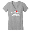 my heart belongs to a medical secretary Women's V-Neck T-Shirt