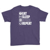 eat sleep spurs Youth Tee