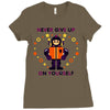 never give up Ladies Fitted T-Shirt