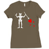 blackbeard's flag pirate edward teach Ladies Fitted T-Shirt