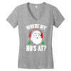 where my ho's at   christmas santa Women's V-Neck T-Shirt