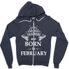 the best teachers are born in february Zipper Hoodie