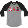 Three Cute But Angry Unicorn 3/4 Sleeve Shirt