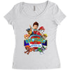 paw patrol birthday boy  brother Women's Triblend Scoop T-shirt