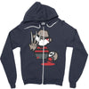 freddy krueger cartoon ideal birthday present or gift Zipper Hoodie
