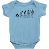 evolution of a guitarist Baby Onesie