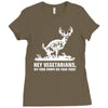 buck wear food poops Ladies Fitted T-Shirt
