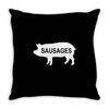 pig sausages funny Throw Pillow