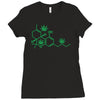 thc pot leaf molecule Ladies Fitted T-Shirt