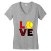 love softball Women's V-Neck T-Shirt