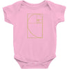 golden spiral Baby Bodysuit