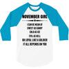 Super November Girl 3/4 Sleeve Shirt