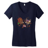 bar fight Women's V-Neck T-Shirt