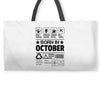 Born In October Weekender Totes