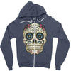 sugar skull Zipper Hoodie