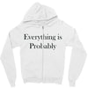 everything is probably Zipper Hoodie