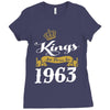 kings are born in 1963 Ladies Fitted T-Shirt